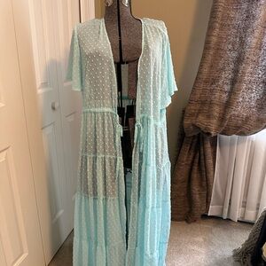 Torrid Light Blue Textured Kimono